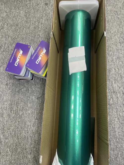 Gloss Metallic Emerald Green Car Wrap Vinyl PET review 
