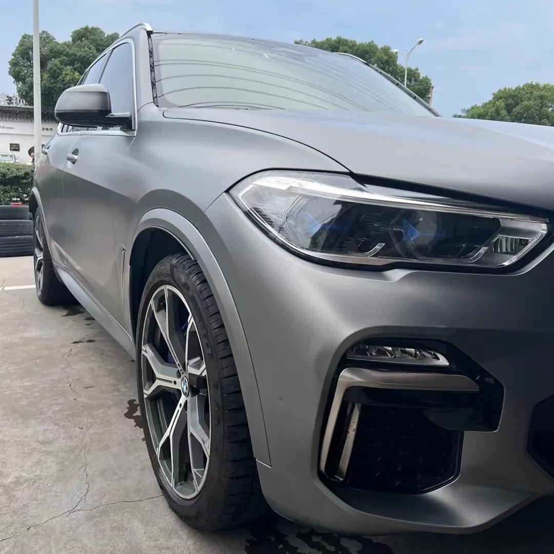 Matte Metallic Satin Gunmetal Grey Car Vinyl Wrap PET review Gunmetal 00