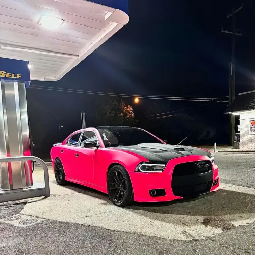 Ultimate Flat Fluorescent Pink Car Vinyl Wrap PET review 