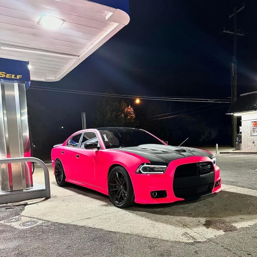 Ultimate Flat Fluorescent Pink Car Vinyl Wrap PET review 