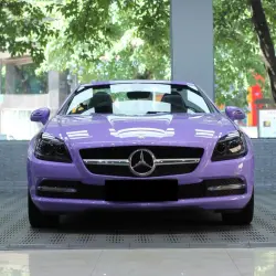 Gloss Lavender Purple Car Vinyl Wrap Tesla BMW PET review Lavender 01