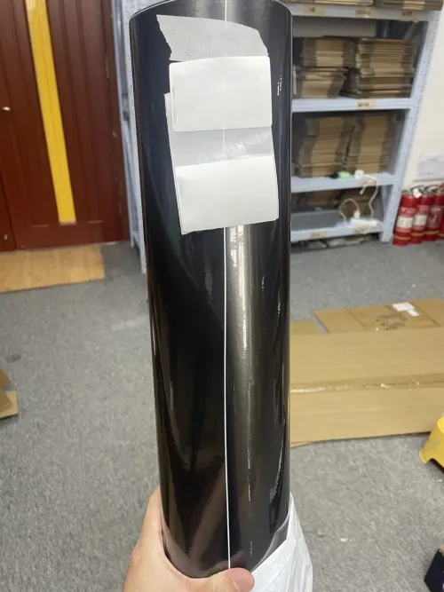 Gloss Metallic Steel Grey Car Vinyl Wrap PET review 