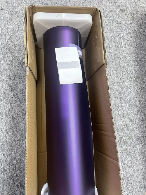 Ultra Matte Metallic Dark Purple Car Vinyl Wrap PET review 
