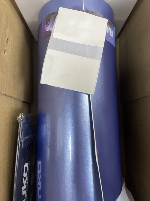 Gloss Metallic Mist Blue Car Vinyl Wrap PET review 