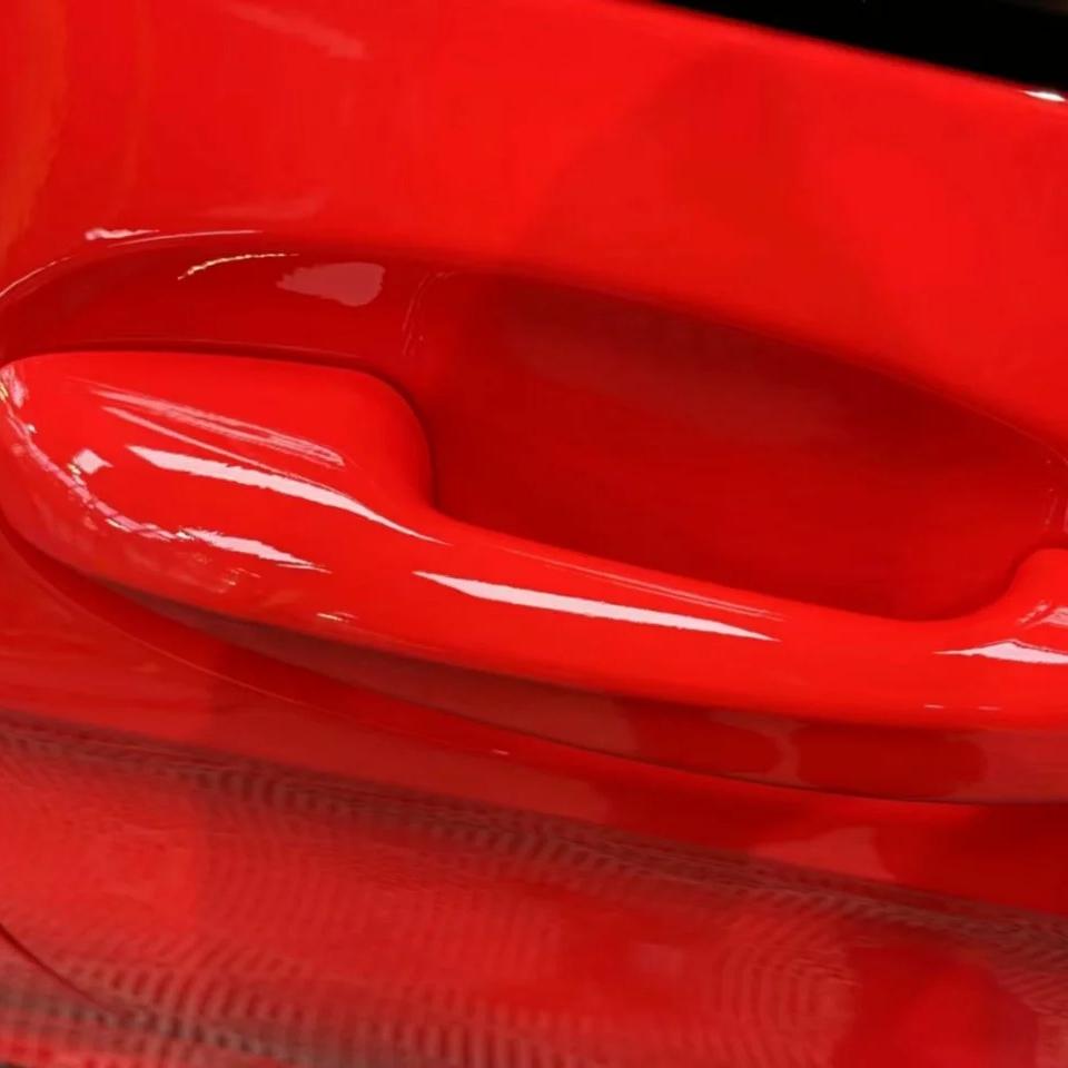 Gloss Ferrari Red Car Vinyl Wrap PET review Friends 03