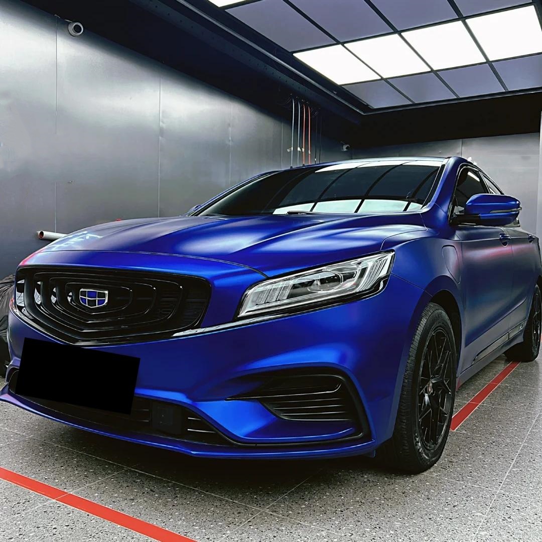 Matte Metallic Navy Blue Car Vinyl Wrap review Crowd 00