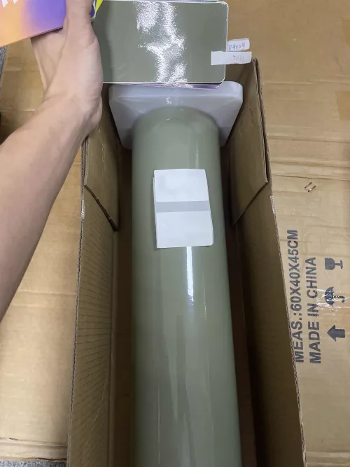 Super Glossy Khaki Green Car Vinyl Wrap PET review 