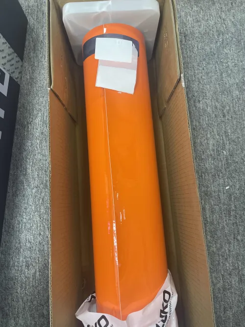 Gloss Crystal Orange Car Vinyl Wrap PET review 