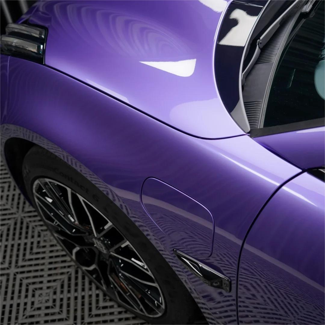 Gloss Metallic Viola Purple Car Vinyl Wrap PET review Viola 01
