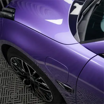 Gloss Metallic Viola Purple Car Vinyl Wrap review Viola 01