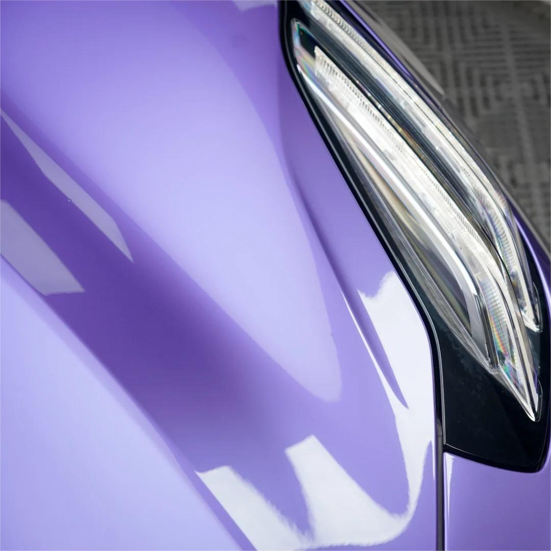 Gloss Metallic Viola Purple Car Vinyl Wrap PET review Viola 03
