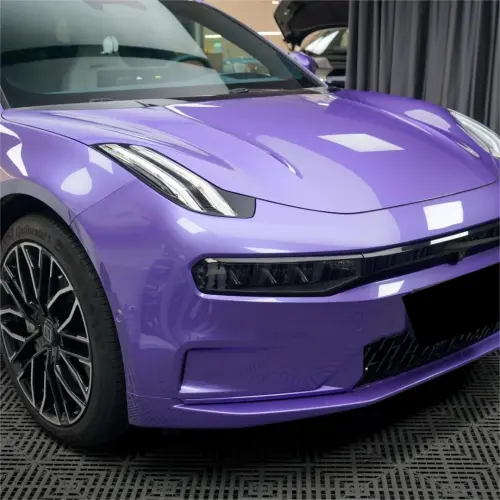 Gloss Metallic Viola Purple Car Vinyl Wrap PET review 