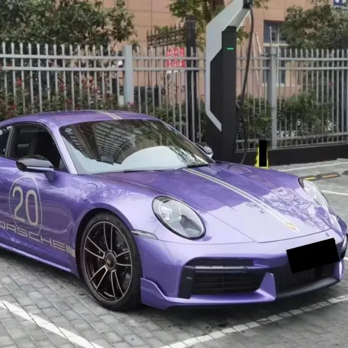 Gloss Metallic Viola Purple Car Vinyl Wrap PET review 