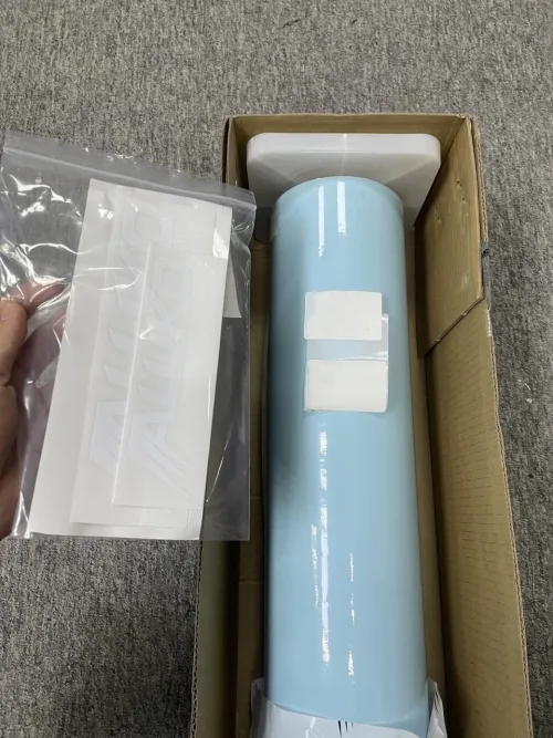 Gloss Ice Blue Car Vinyl Wrap PET review 