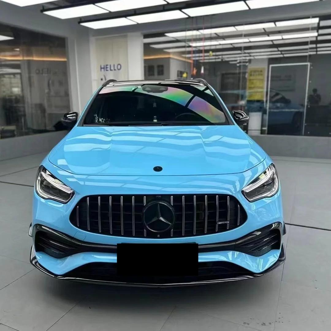 Gloss Light Sky Blue Car Vinyl Wrap PET review Gloss 01