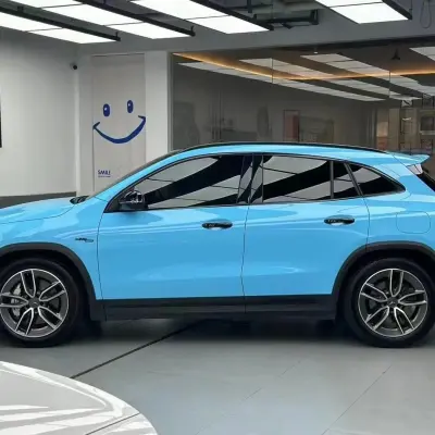 Gloss Light Sky Blue Car Vinyl Wrap review Gloss 02