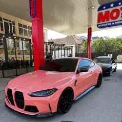 Gloss Salmon Pink Car Vinyl Wrap review BMW