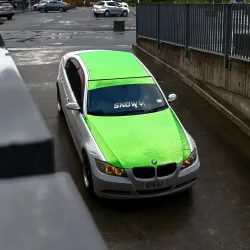 Gloss Metallic Gold Green Car Vinyl Wrap PET review johnn.e90 02