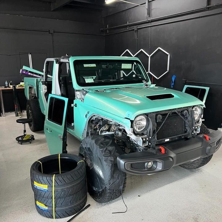 Gloss Metallic Rainbow Laser Tiffany Blue Car Vinyl Wrap review BC Wraps 01