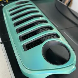 Gloss Metallic Rainbow Laser Tiffany Blue Car Vinyl Wrap review BC Wraps 04
