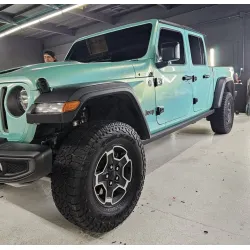 Gloss Metallic Rainbow Laser Tiffany Blue Car Vinyl Wrap review BC Wraps 01