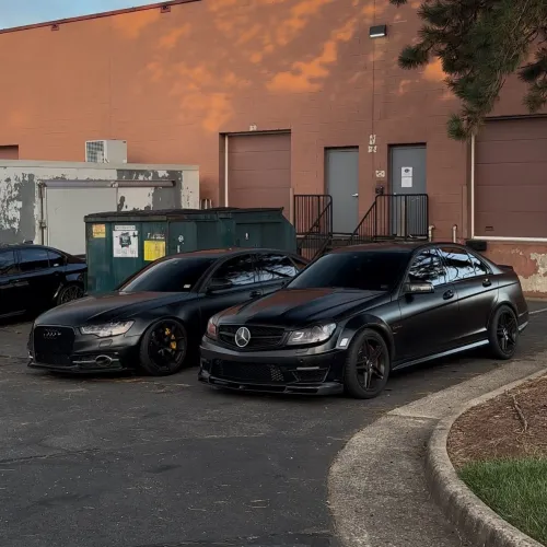 Matte Satin Black Ceramic Black Car Vinyl Wrap BMW  PET  review 