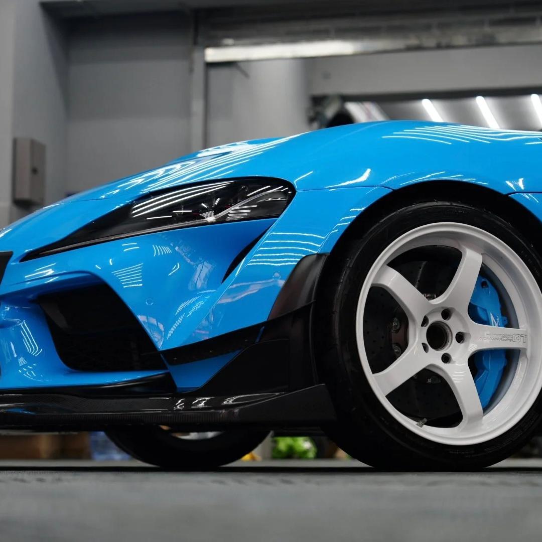 Gloss Crystal Sky Blue Car Viny Wrap PET review Bruno 01