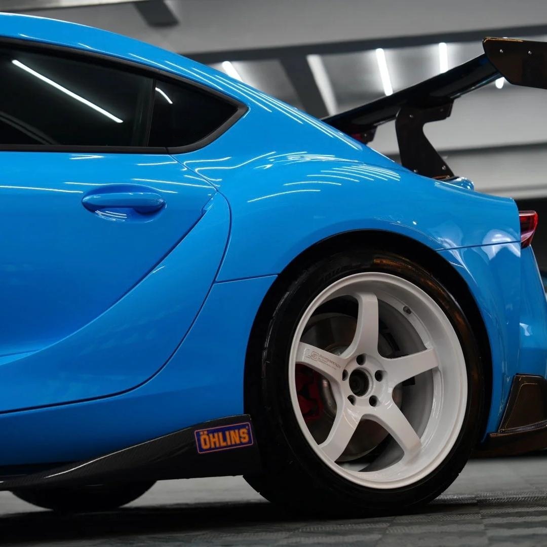 Gloss Crystal Sky Blue Car Viny Wrap PET review Bruno 02