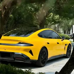 Gloss Metallic Golden Yellow Car Vinyl Wrap  review Golden 03