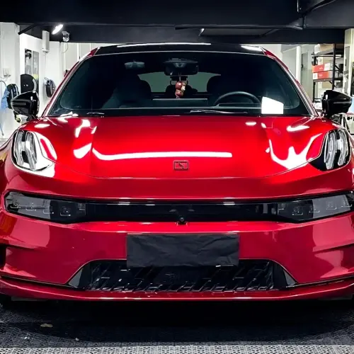 Gloss Metallic Liquid Ruby Red Car Vinyl Wrap PET review 