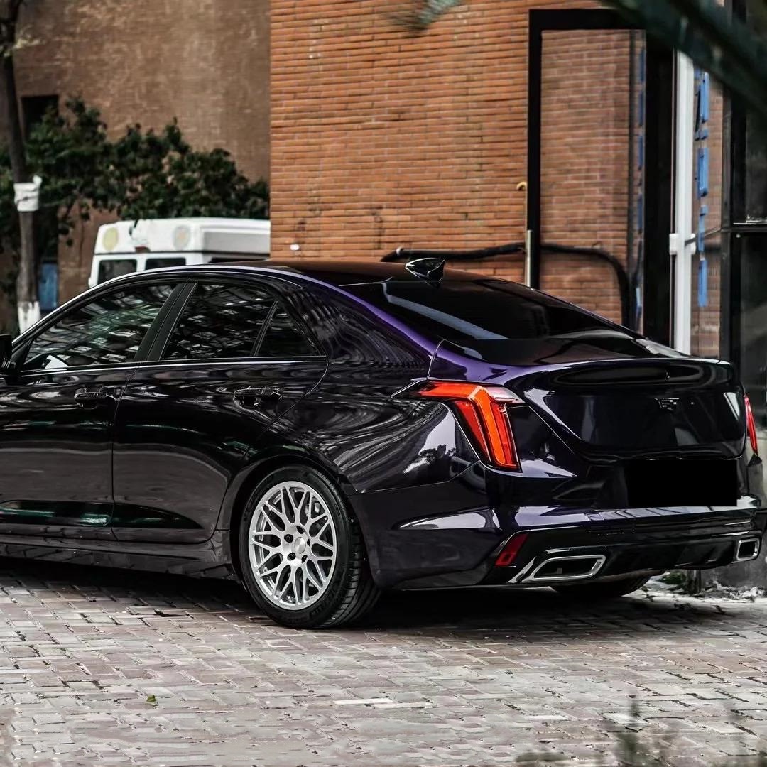 Gloss Metallic Ghost Midnight Purple Car Vinyl Wrap PET review Jeannie 06