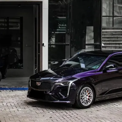 Gloss Metallic Ghost Midnight Purple Car Vinyl Wrap PET review Jeannie 02