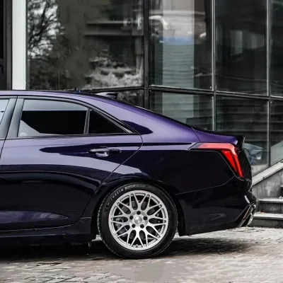 Gloss Metallic Ghost Midnight Purple Car Vinyl Wrap PET review Jeannie 05