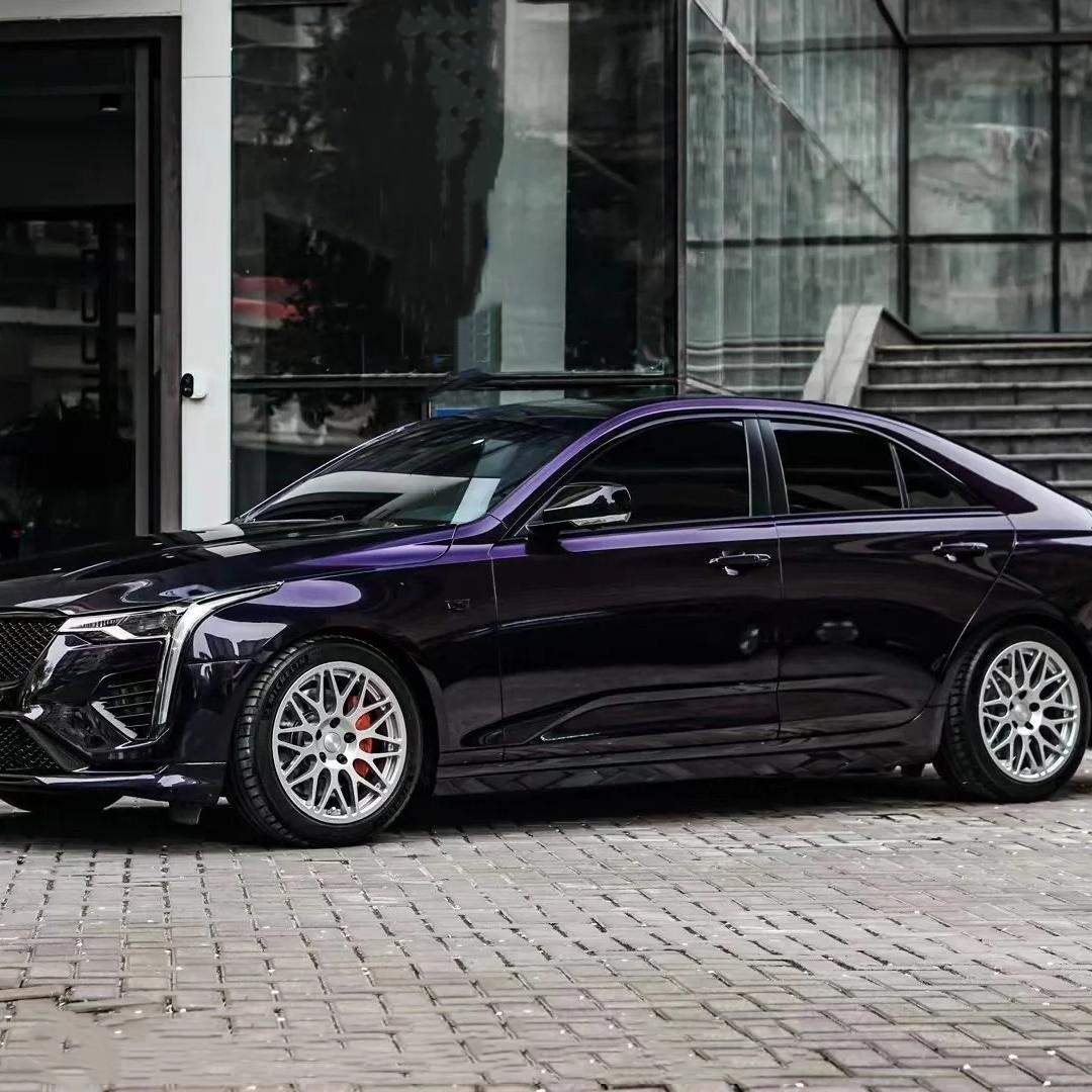 Gloss Metallic Ghost Midnight Purple Car Vinyl Wrap PET review Jeannie 02
