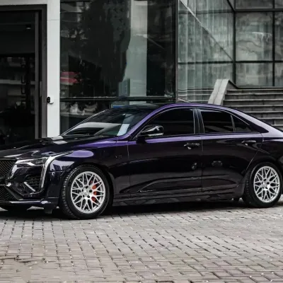 Gloss Metallic Ghost Midnight Purple Car Vinyl Wrap PET review Jeannie 03