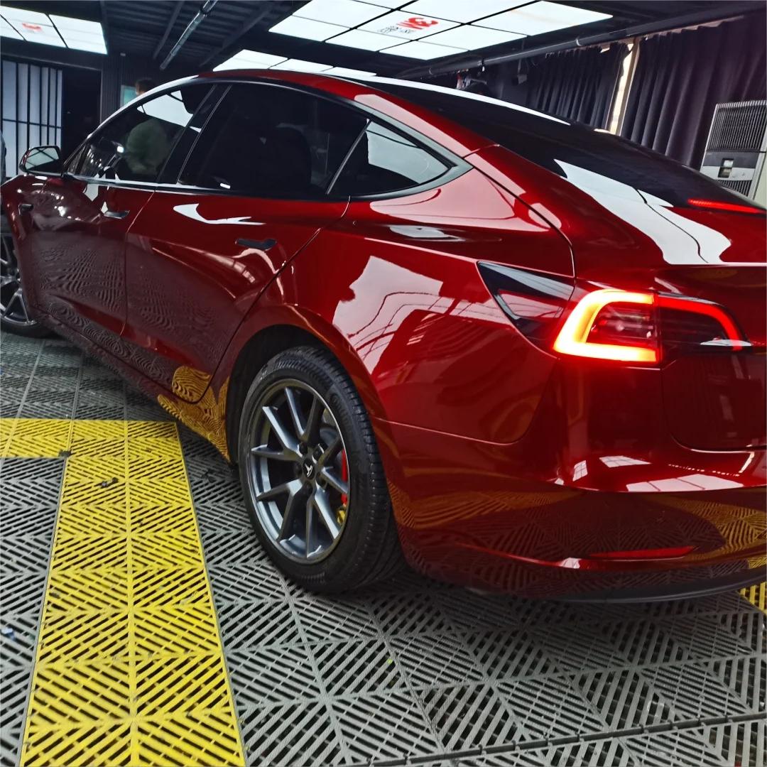 Gloss Liquid Metallic Dragon Blood Red Vinyl Wrap Paper Backing review Material 01