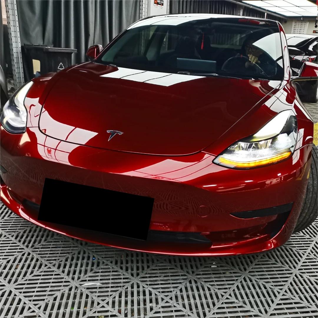 Gloss Liquid Metallic Dragon Blood Red Vinyl Wrap Paper Backing review Material 02