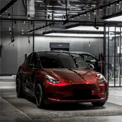 Gloss Liquid Metallic Dragon Blood Red Vinyl Wrap review Strong 01