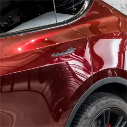 Gloss Liquid Metallic Dragon Blood Red Vinyl Wrap review Strong 03