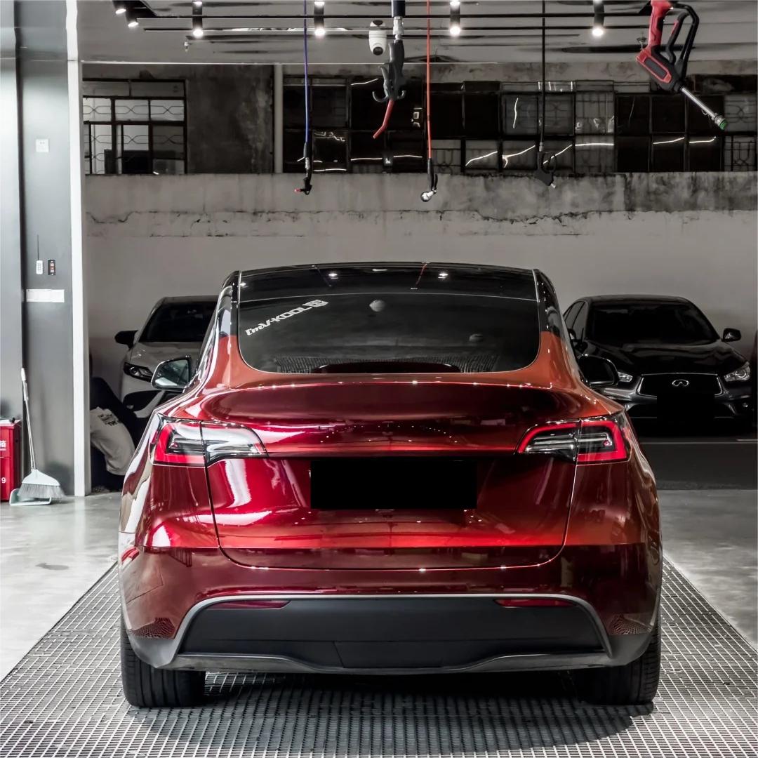 Gloss Liquid Metallic Dragon Blood Red Vinyl Wrap Paper Backing review Strong 01