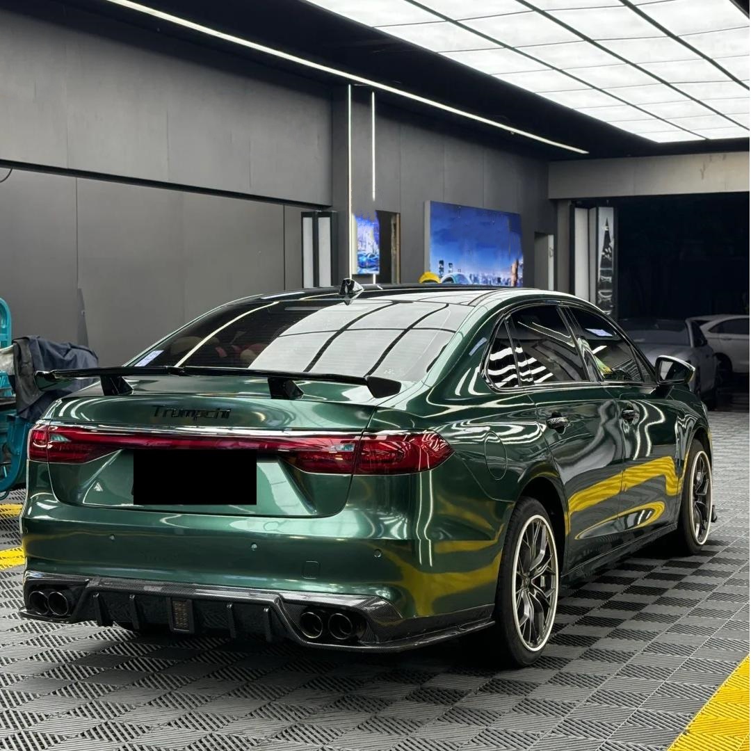 Gloss Metallic Emerald Green Car Vinyl Wrap PET review Supplier 02