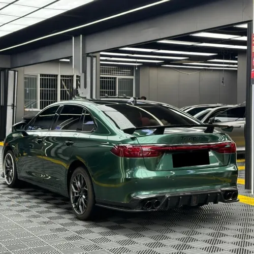 Gloss Metallic Emerald Green Car Vinyl Wrap PET review 