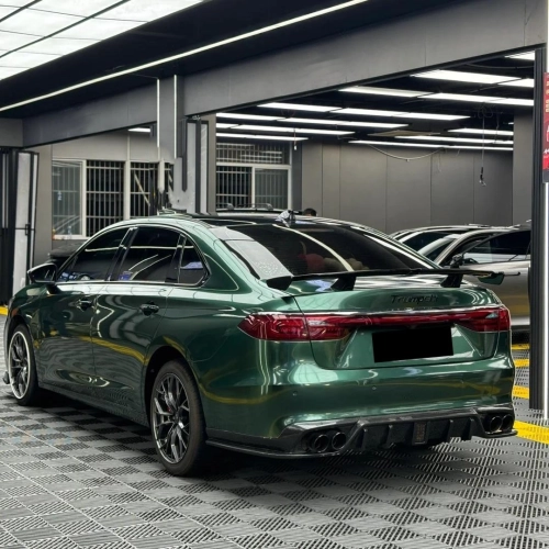 Gloss Metallic Emerald Green Car Vinyl Wrap PET review 