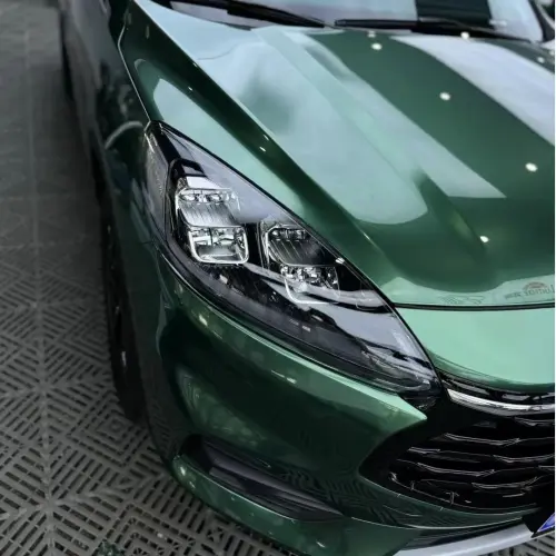 Gloss Metallic Emerald Green Car Vinyl Wrap PET review 