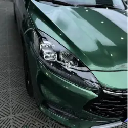 Gloss Metallic Emerald Green Car Vinyl Wrap PET review Orange 01