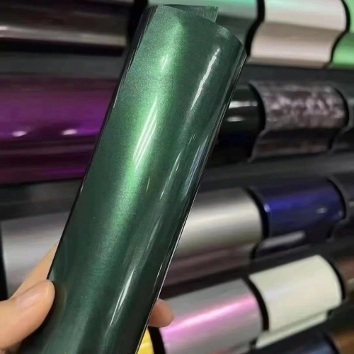 Gloss Metallic Emerald Green Car Vinyl Wrap PET review 