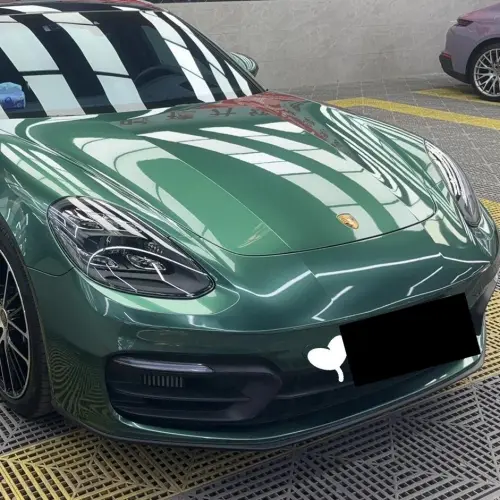 Gloss Metallic Emerald Green Car Vinyl Wrap PET review 