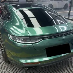 Gloss Metallic Emerald Green Car Vinyl Wrap PET review Different 02