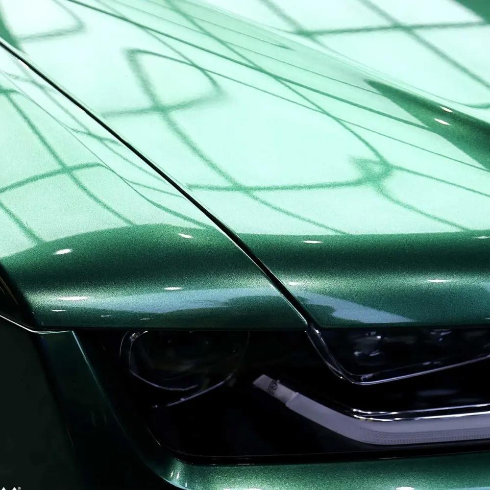 Gloss Metallic Emerald Green Car Vinyl Wrap PET review Customers