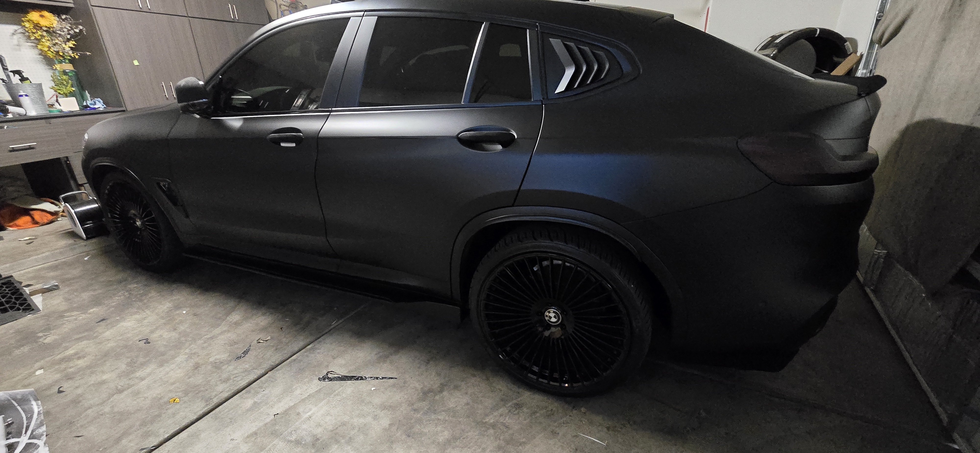 Ultra Matte Black Car Vinyl Wrap Tesla BMW PET review SadSloth 03